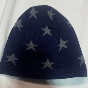 Navy Blue Star Pattern Beanie